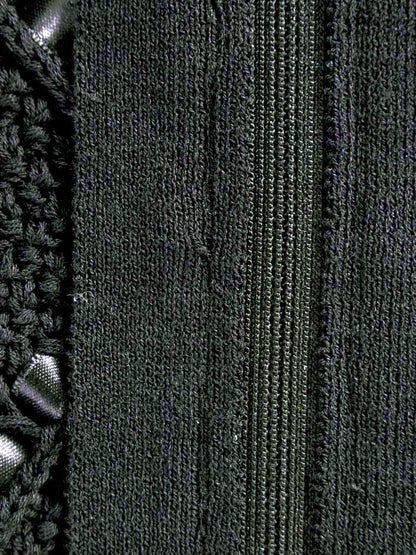 エムズグレイシー 818137 カーディガン 38 ブラック ジップアップ リボン ITS86AEXJOXG