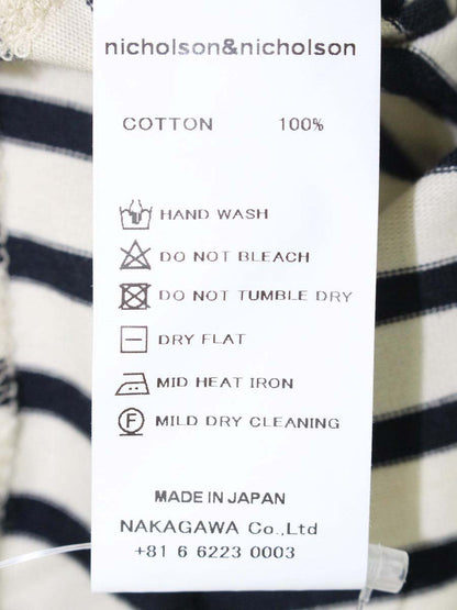 ニコルソンアンドニコルソン OCEAN-STRIPED COTTON JERSEY Ocean ST カットソー 36 アイボリー 24SS ボーダー ITYW5QMEDW1M
