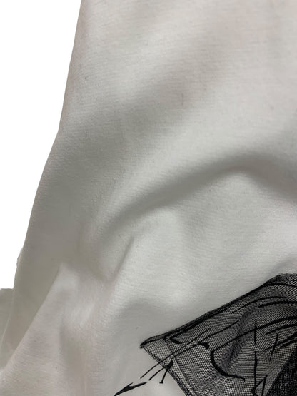 エムズグレイシー 515302 Tシャツ 38 ホワイト チュール使い プリント カットソー ITFVVFGCZTBK