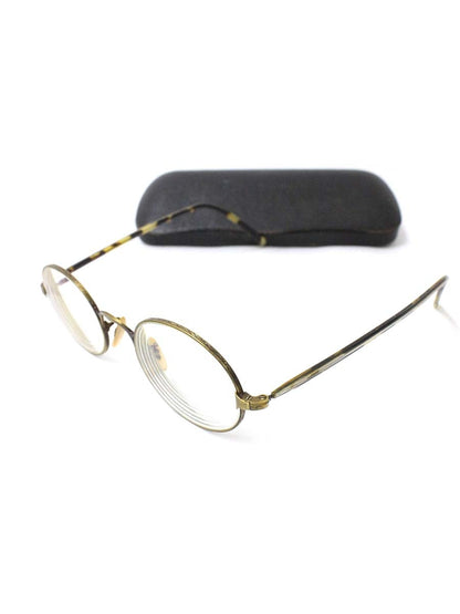 オリバーピープルズ OP-5 OV メガネ ゴールド メタルフレーム フルリム ラウンド 1990's (生産：オプテックジャパン期) ITBOU6ANKHJ0 【SALE】