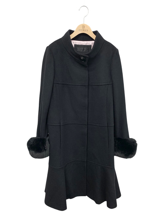 トゥービーシック ウールビーバースタンドアウェーカラーコート W7B02-434-09 44 ブラック IT2VP6B3M7IQ