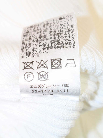 エムズグレイシー 818334 ニット 40 ホワイト リボン ITX3UDUF5HN2