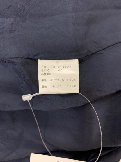 エムズグレイシー 819104 コート 40 ネイビー ステッチ フリル リボンベルト付き IT1JE41P73FS