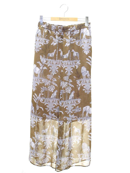 ダイアグラム 03213 11022-00 ワイドパンツ 36 ブラウン アニマルプリント ITHUUKBBX9YO