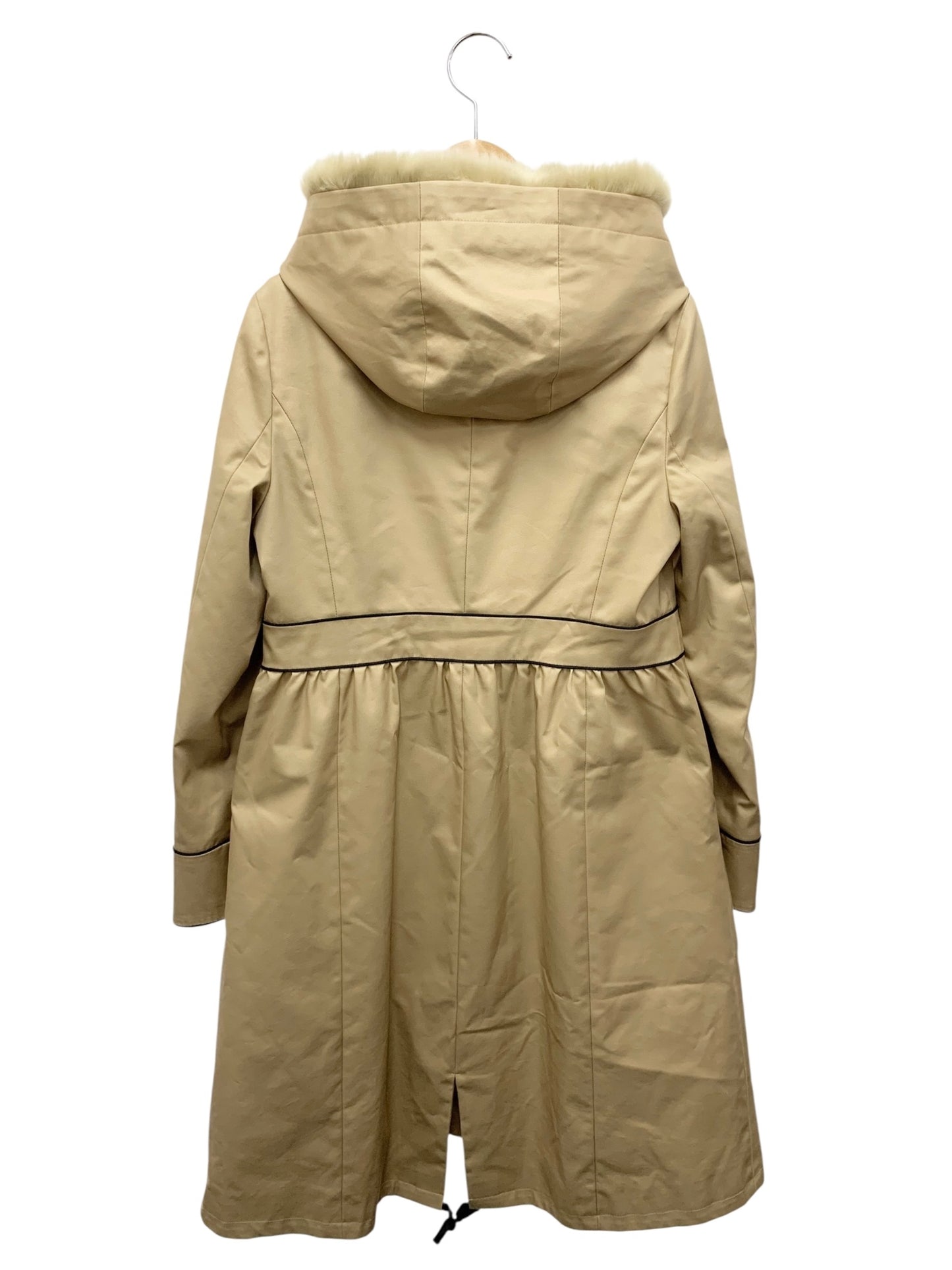 トッカ CMTOCA0210 コート 0 ベージュ フリースライナー付 ファー＆リボン付き IT3KZBW9D6OC