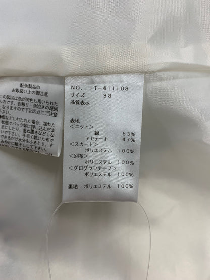 エムズグレイシー 411108 ワンピース 38 ブラック ローズモチーフ IT10ZWPS8C0K