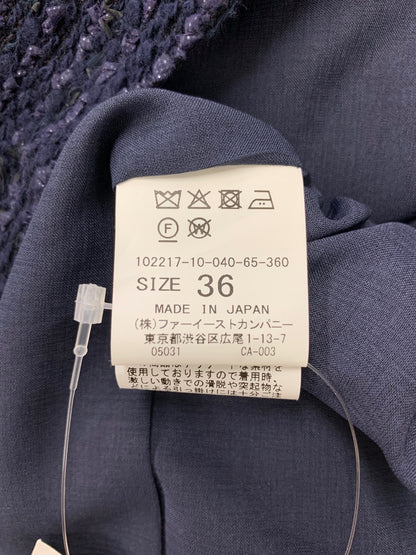 アナイ 102217-10-040-65-360 ジレ ベスト 36 ネイビー ツイード パール IT2A290MDQEK