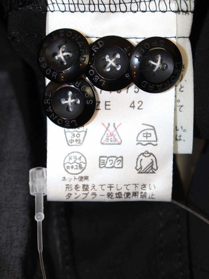 レオナールスポーツ 0571075 シャツ 42 ブラック 刺繍 IT20U6GLMHJS