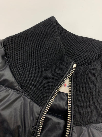 モンクレール CARDIGAN TRICOT 9B00018M1131 ダウンカーディガン S ブラック ジップアップ ITHUD0GCJUQW
