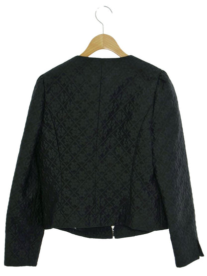 エムズグレイシー 814119 ジャケット 40 ブラック エンボス加工 ラインストーン IT6TFDPCO0N4