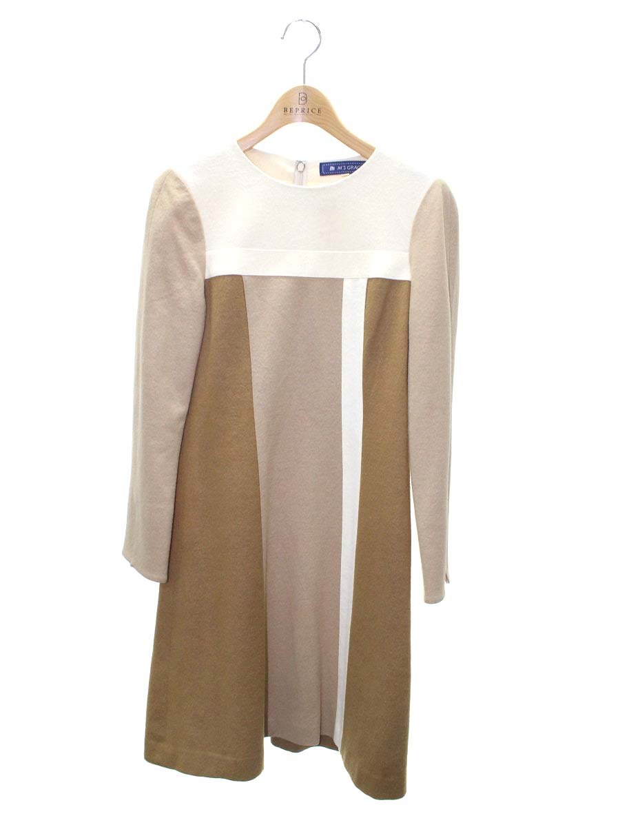 エムズグレイシー 421702 ワンピース 36 ブラウン ウール ITCNX1YCIRX0