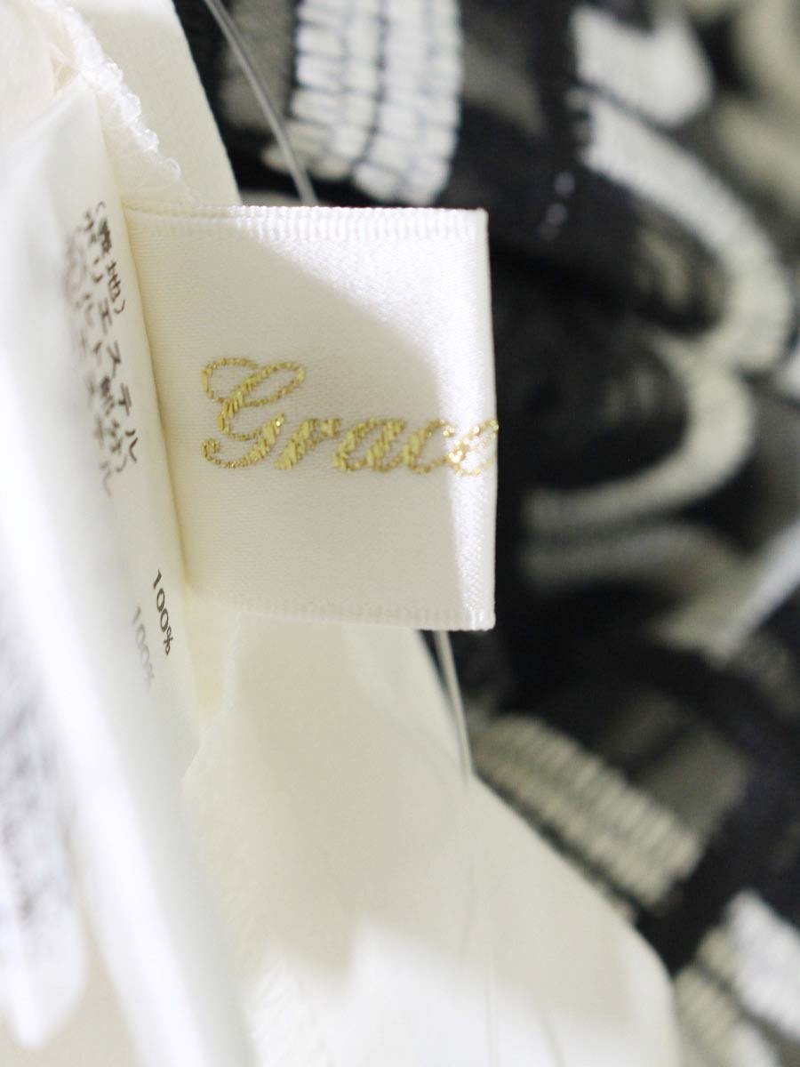 グレースクラス 02213 21004-00 スカート 36 ホワイト/ブラック 刺繍 メッシュ地 ITBQBD45SPBW