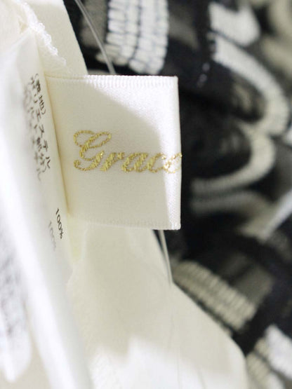 グレースクラス 02213 21004-00 スカート 36 ホワイト/ブラック 刺繍 メッシュ地 ITBQBD45SPBW