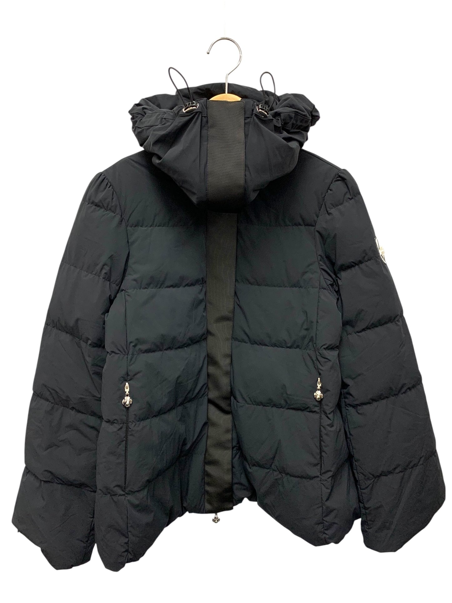 エムズグレイシー ストレッチダウン  419606 ショートコート 38 ブラック パールワッペン フード ITIIH2JIMCU6