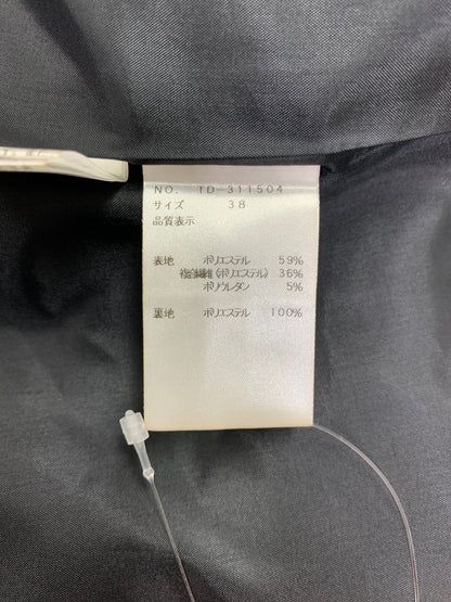 エムズグレイシー 311504 ワンピース 38 ブラック カメリアジップ フリル ITEVEI8WL87S