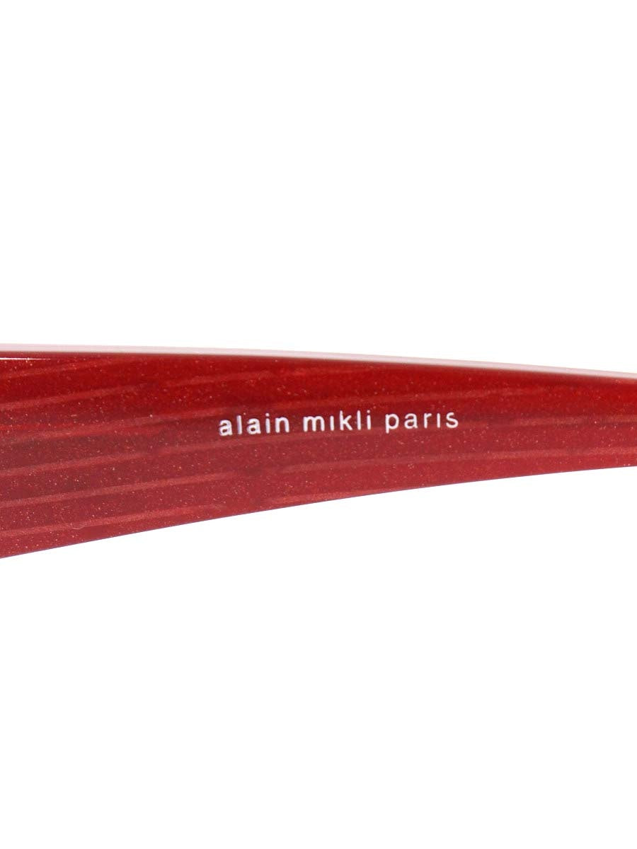 アランミクリ a0490-15 メガネ レッド セルフレーム ハーフリム（ナイロール）オーバル（楕円） ITX89V17H53S 【SALE】