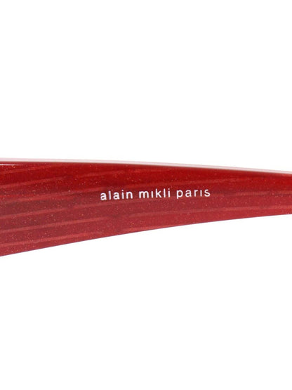 アランミクリ a0490-15 メガネ レッド セルフレーム ハーフリム（ナイロール）オーバル（楕円） ITX89V17H53S 【SALE】