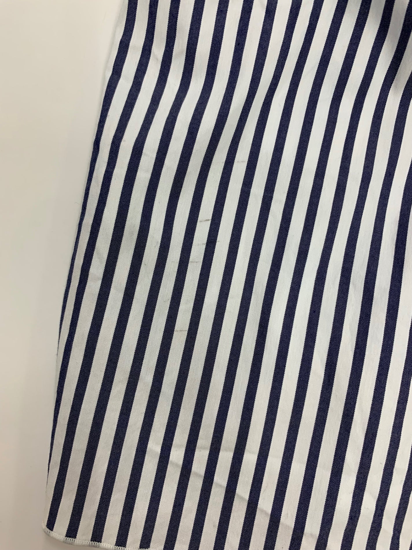 フォクシーニューヨーク DRESS SUMMERRUFFLE サマーラッフル 40096 ワンピース 38 ネイビー ストライプ ITUSMXS7KBEE