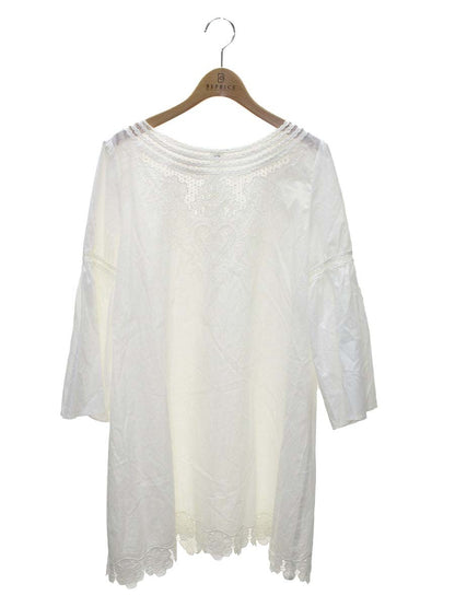 トゥービーシック W5M53-325-01 チュニック 42 ホワイト レース ITZHJQRO6LG0 【SALE】