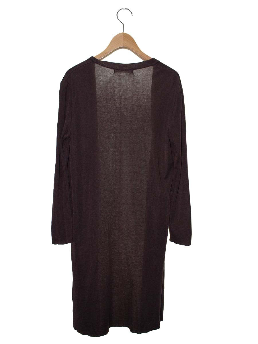 ルネ サイドスリットロングカーディガン 6632250 36 ブラウン カシミヤ混 IT9ZCCXCDVD4