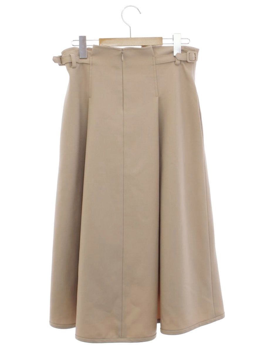 エムズグレイシー 917512 スカート 40 ベージュ サイドベルト ボタン ITN1JDNPQTV6 【SALE】