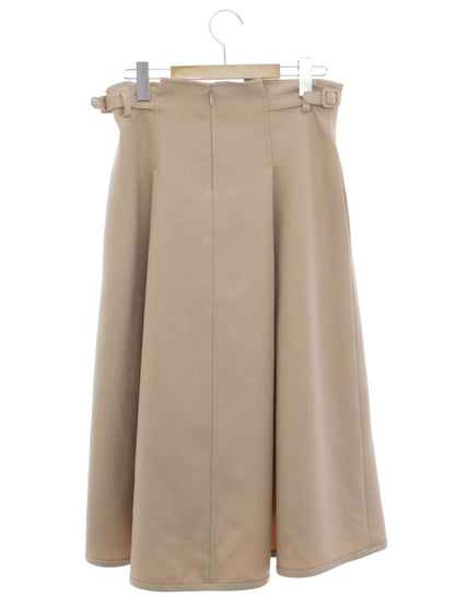 エムズグレイシー 917512 スカート 40 ベージュ サイドベルト ボタン ITN1JDNPQTV6 【SALE】