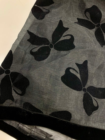 エムズグレイシー 上ベロアコンビワンピース 411512 40 ブラック 蝶 IT663ZIGEEHB