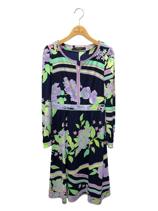 レオナールファッション 0170216 ワンピース 36 ネイビー サツキ アジサイ ITO0U5XJKLG9 【SALE】