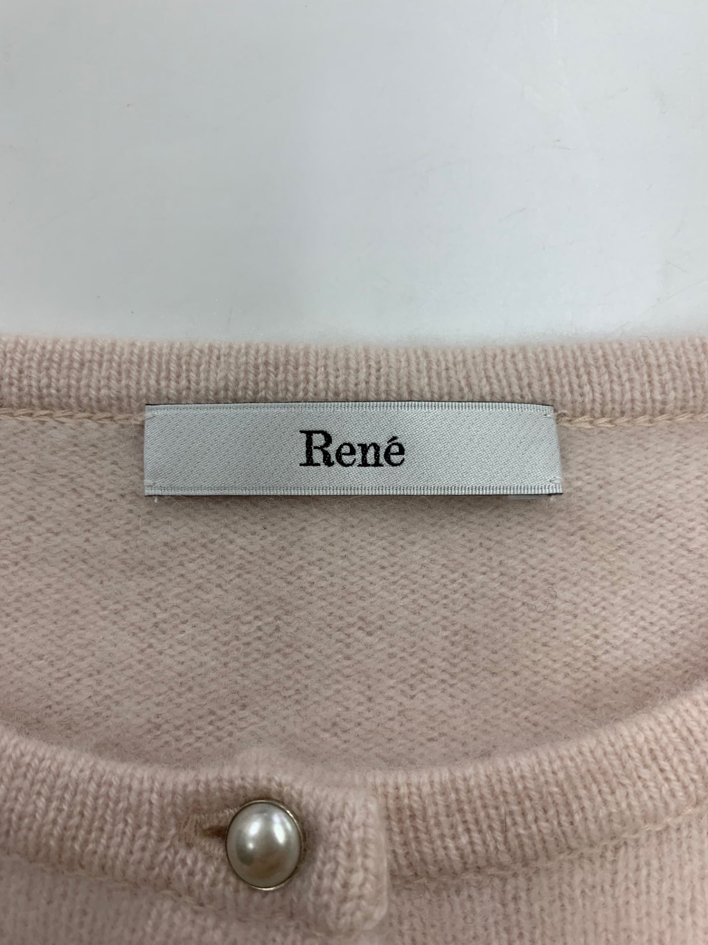 ★美品★ルネ　ツイードジャケット　パールボタン　36 ピンク　カーディガン ☆美品☆ルネ ツイードジャケット パールボタン 36 ピンク