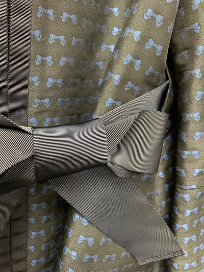 エムズグレイシー 019104 コート 40 ブラック リボンモチーフ カメリアダブルジップ ITGTI1LVHTGS