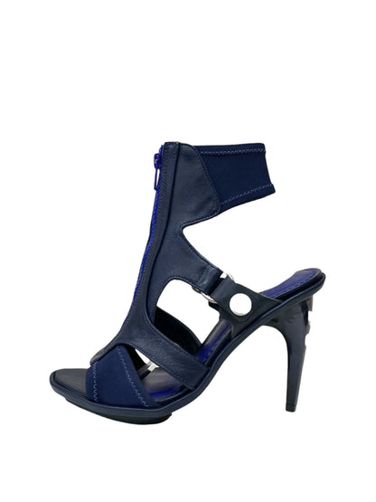 アレキサンダーマックイーン 287137 R2021 4029 サンダル 37 ネイビー レザー ジップ IT0YDVXB5UXM