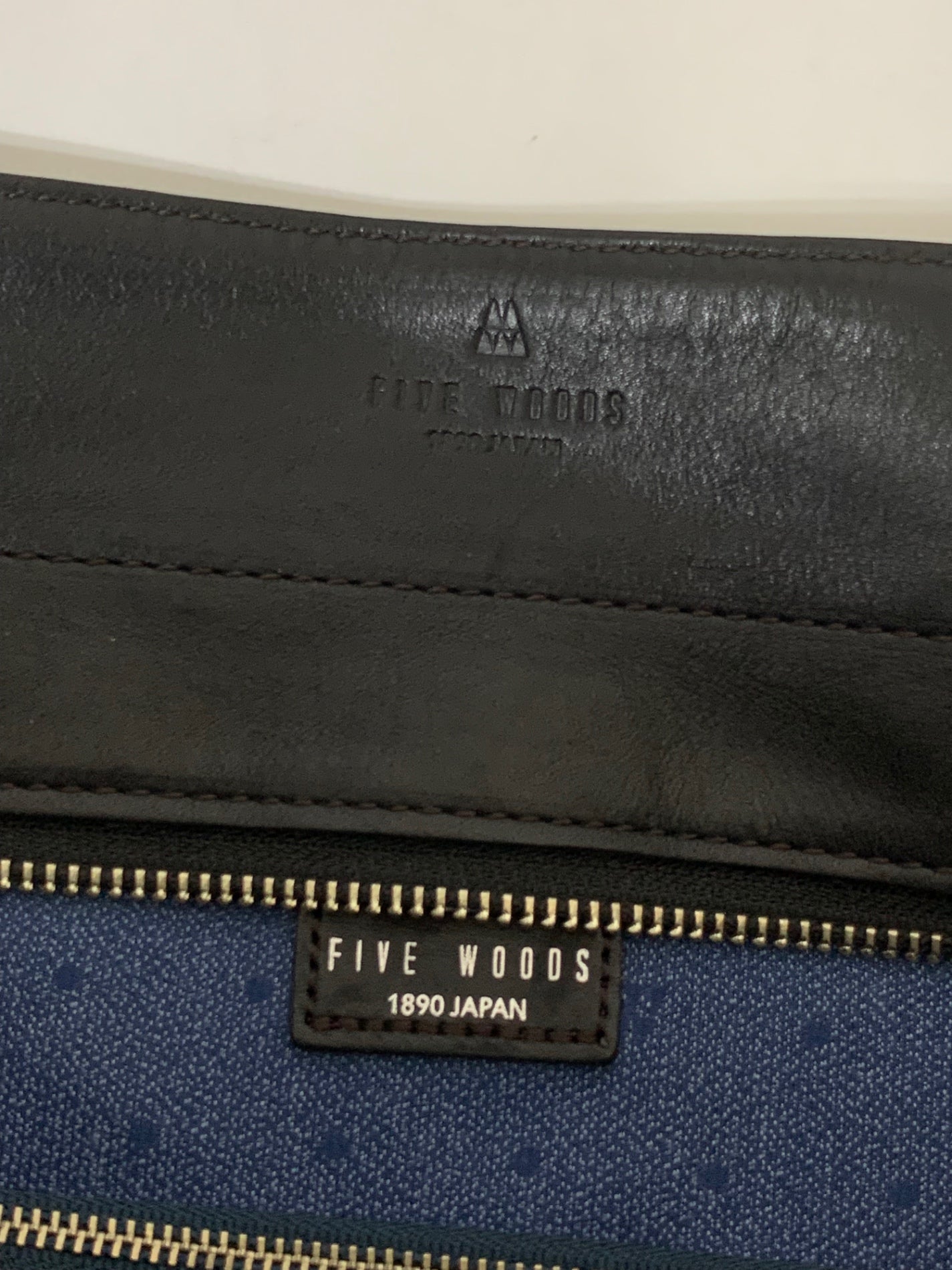 ファイブウッズ PLATEAU 39174 ウィークエンドトート (L) ブラック オイルレザー ITKW1LRKQ382
