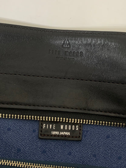 ファイブウッズ PLATEAU 39174 ウィークエンドトート (L) ブラック オイルレザー ITKW1LRKQ382