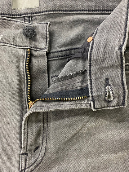 マザー 2810600367 デニムパンツ 26 グレー スキニーフレア カットオフ ダメージ加工 ITDZI503KD4P