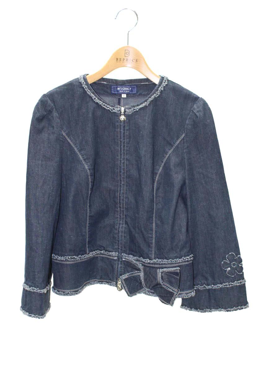 エムズグレイシー Zip Denim Jacket 914121 ジャケット 40 ネイビー ITCCHUGZELUT