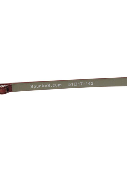 レスザンヒューマン SPUNK-S メガネ ワインレッド スクエア ハーフリム ITIJL3UZMO8A