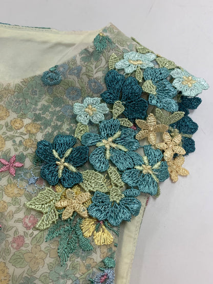 トッカ JOANNA LOUISE OPTOIM0350 ワンピース 2 グリーン オーガンジー刺繍 リバティファブリックス ITNK5BD0NSLG