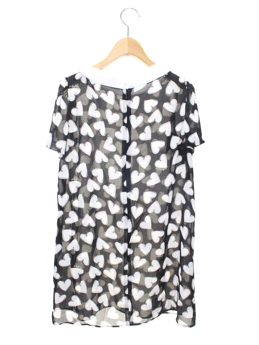 エムズグレイシー 310316 チュニック 38 ブラック ハートモチーフ ITWG43MQGYF7