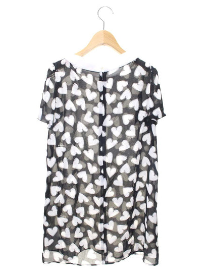 エムズグレイシー 310316 チュニック 38 ブラック ハートモチーフ ITWG43MQGYF7