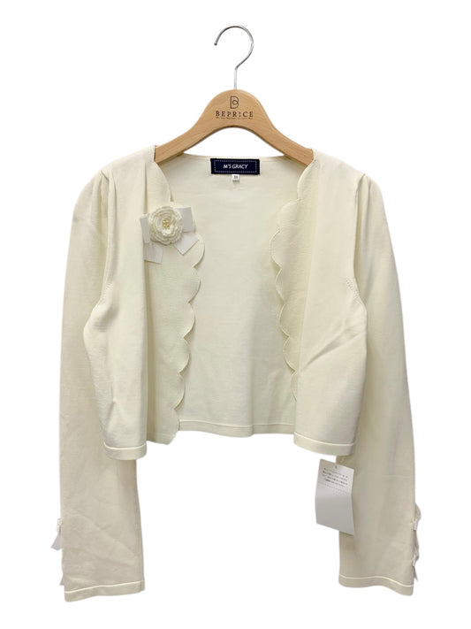 エムズグレイシー スカラップニットボレロ 318505 38 ホワイト IT20G0X1LBK2