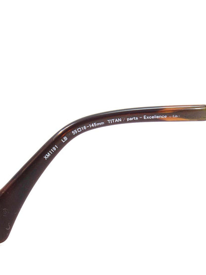 シャルマン MENS MARK XM1191 メガネ ライトブラウン メタルフレーム フルリム スクエアシェイプ ITCAQ140JU2O