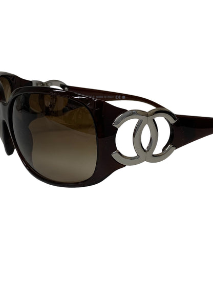 シャネル サングラス 6014 浜崎あゆみ着用 シルバーココマーク ブラウン ITKBD4MVGN5W