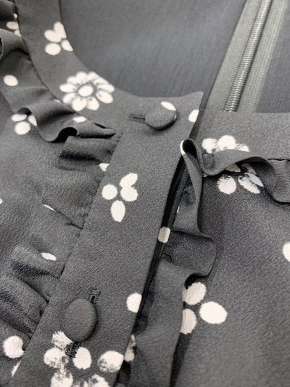 ルネ 6436410 ワンピース 34 ブラック フレア IT6CKZZIG8JG