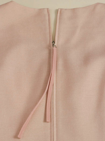 ルネ basic 5726220 ワンピース 36 ピンク ウエストリボン ボックスプリーツ ITICBV1GINPW