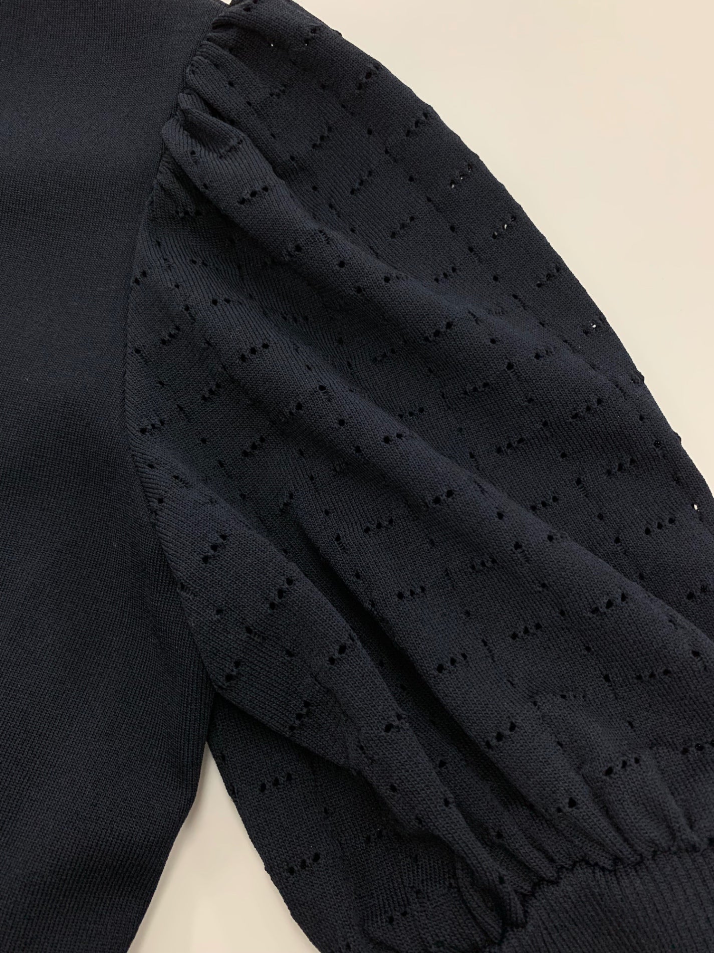 ルネ 6332260 ジャケット 36 ネイビー ニット バルーンスリーブ ITDEL2XI43I0