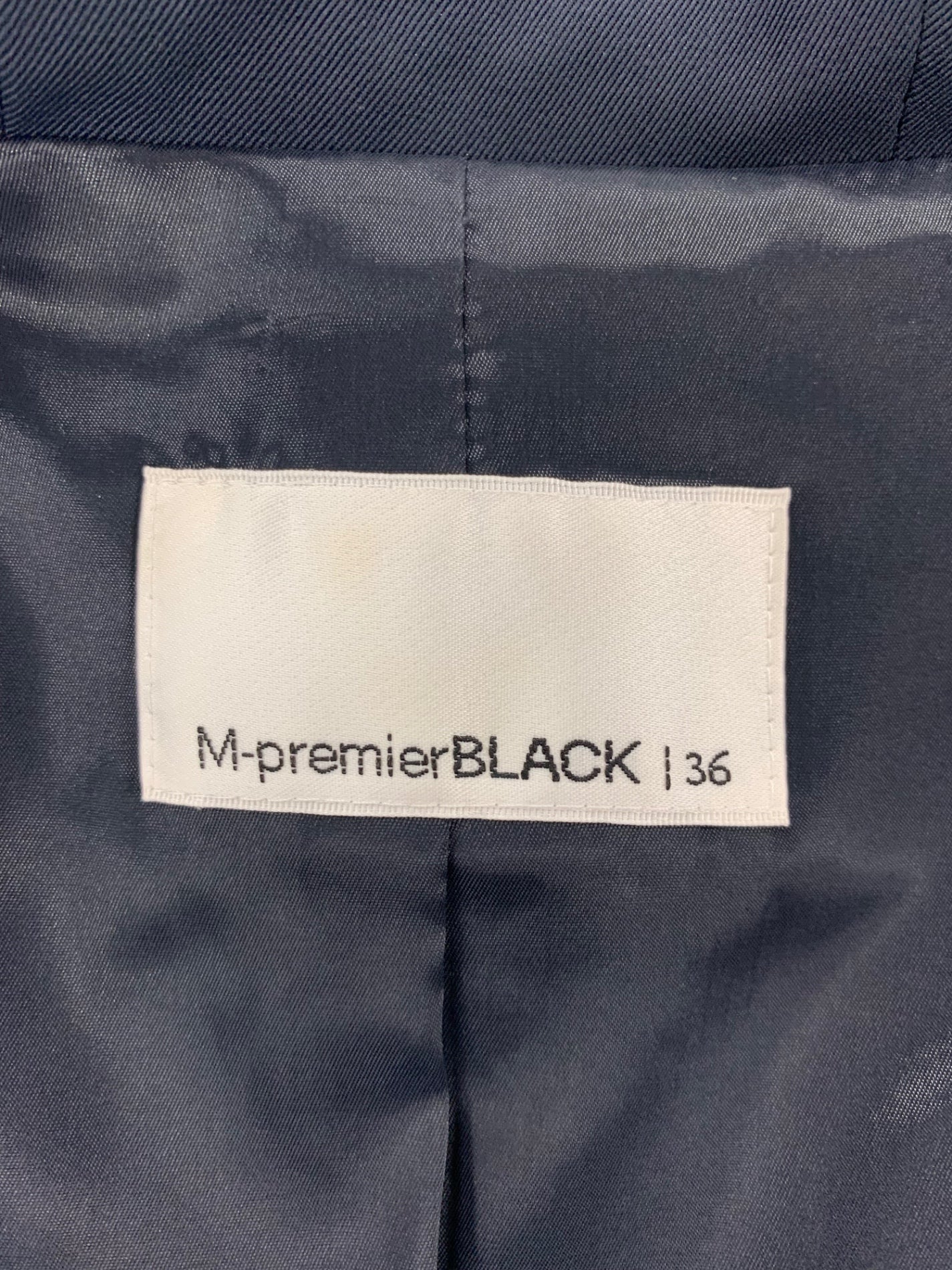 エムプルミエブラック C230-002 コート 36 ネイビー ナイロン ジップアップ ITDDIPWWLQZC