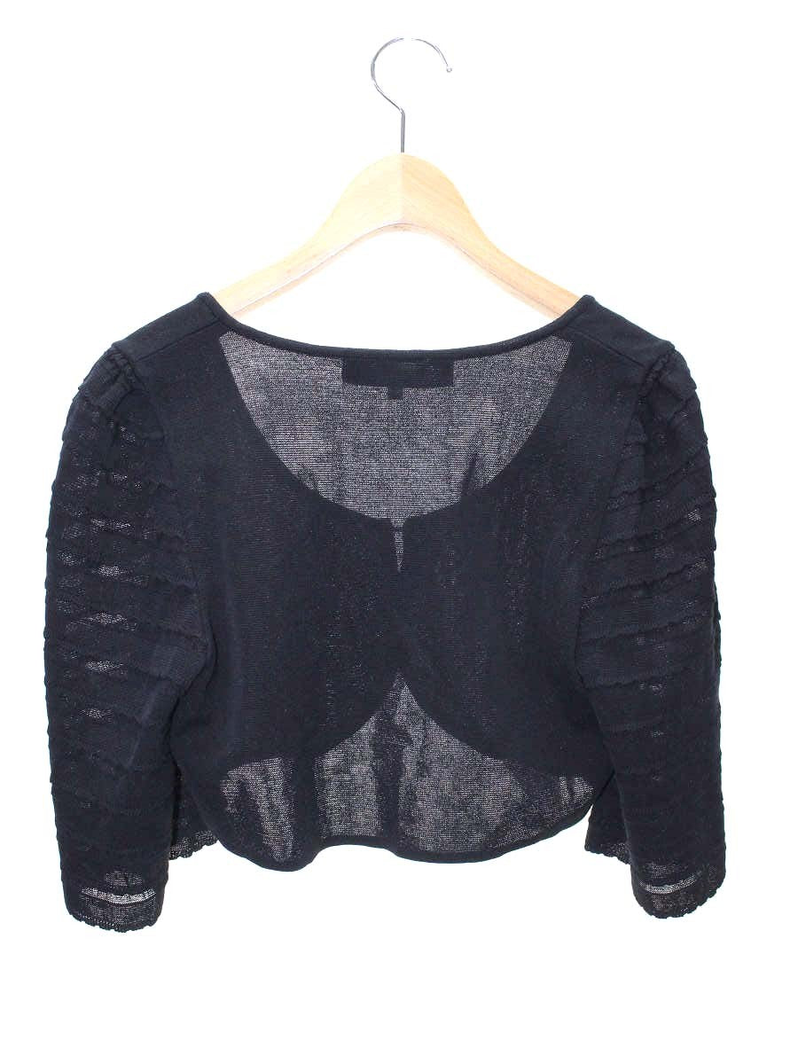 エムズグレイシー 728321 ボレロ カーディガン 38 ブラック フリル