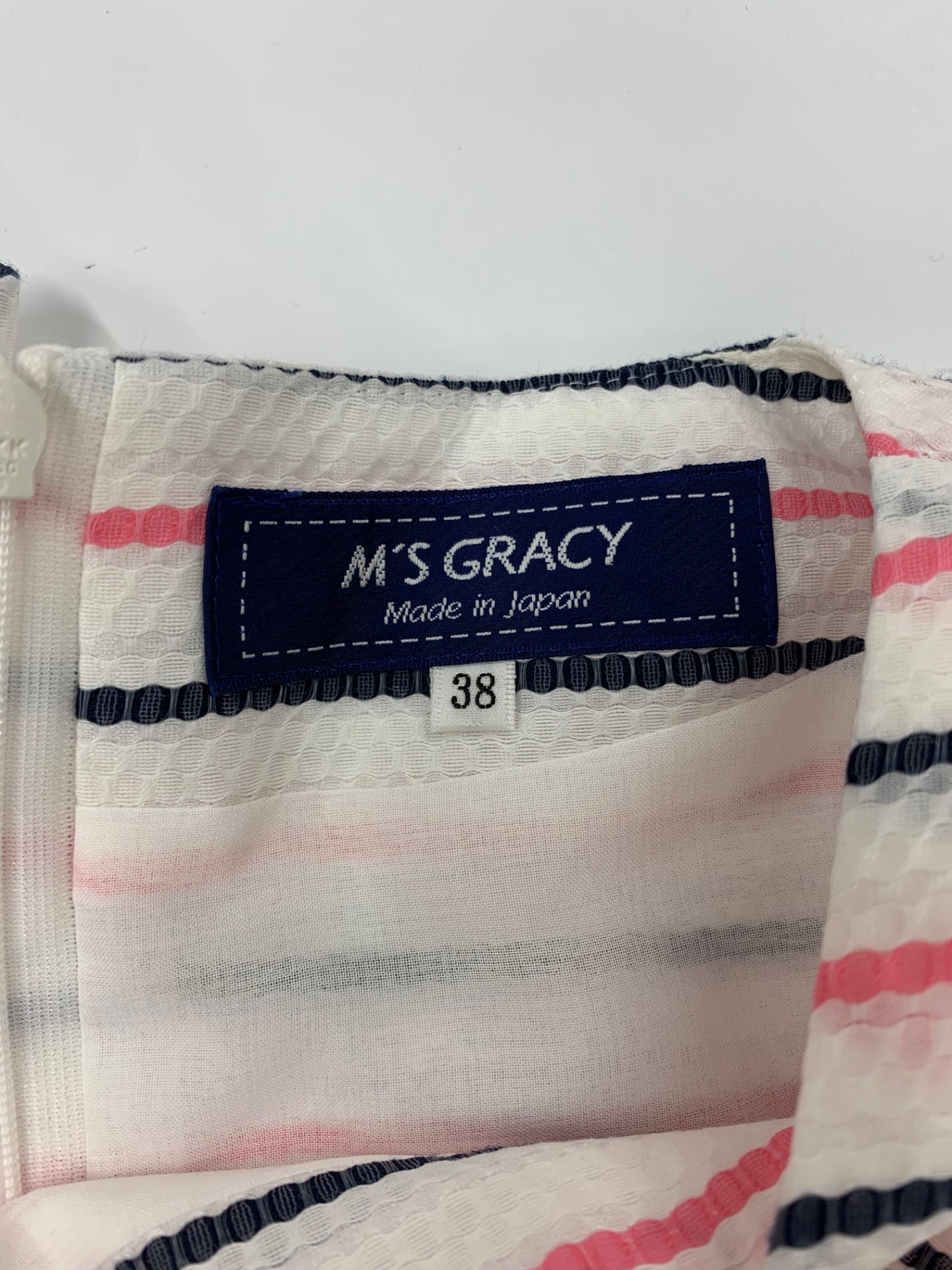 エムズグレイシー M´s gracy ワンピース 38 ボーダー デニム ドレス