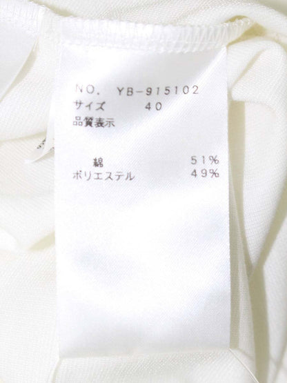 エムズグレイシー Spangle Cut sew 915102 Tシャツ カットソー 40 ホワイト スパンコール リボン ロゴ 刺繍 ITD2LWS5RKBK