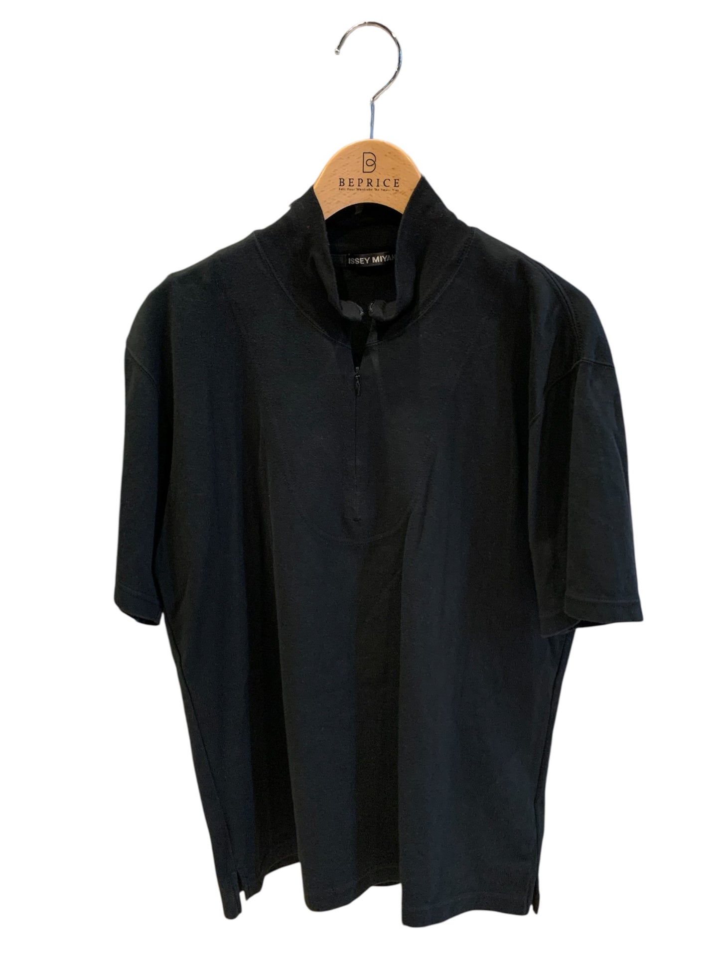 イッセイミヤケ ME71JK411 Tシャツ 2 ブラック ハーフジップ IT4066ZWFYXW